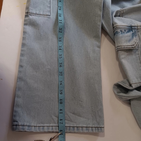 BB Jeans women's cargo pants,straight leg,Low rise,Ligh Blue,sz 9/29, Cotton. - Picture 15 of 17